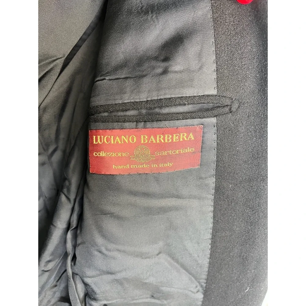 Luciano Barbera Sartoriale 100% Cashmere Blazer BLACK Italy EU52 US‎ 42R